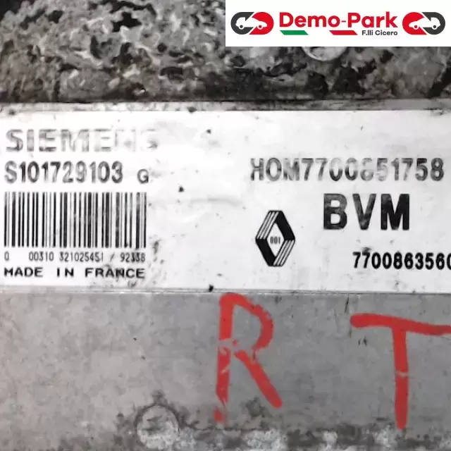 SIEMENS - S101729103 Renault CLIO - 1.2 SIEMENS S101729103G        HOM 7700851758 1