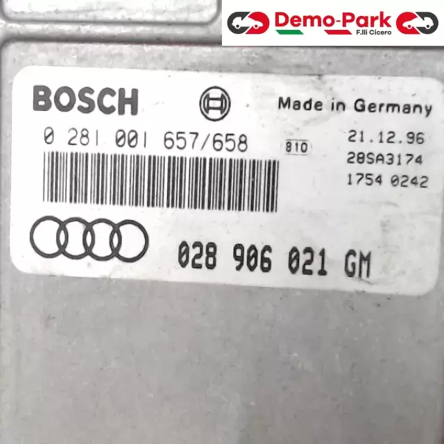 CENTRALINA MOTORE Volkswagen PASSAT - 1.9 TDI BOSCH 0 281 001 657/658    028 906 021 GM 1