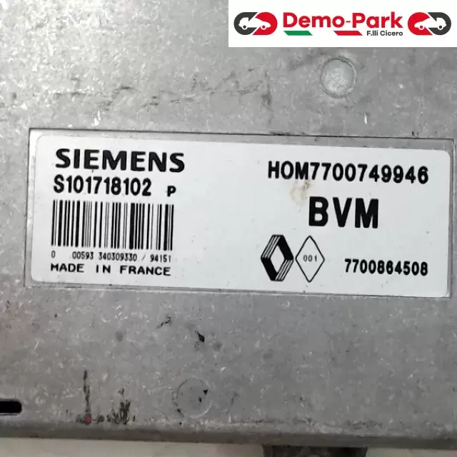 CENTRALINA MOTORE Renault CLIO - 1.2 SIEMENS S101718102 P    HOM7700749946 1
