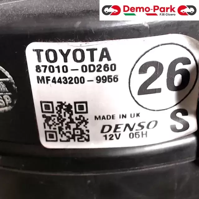 VENTOLA ABITACOLO Toyota YARIS  1