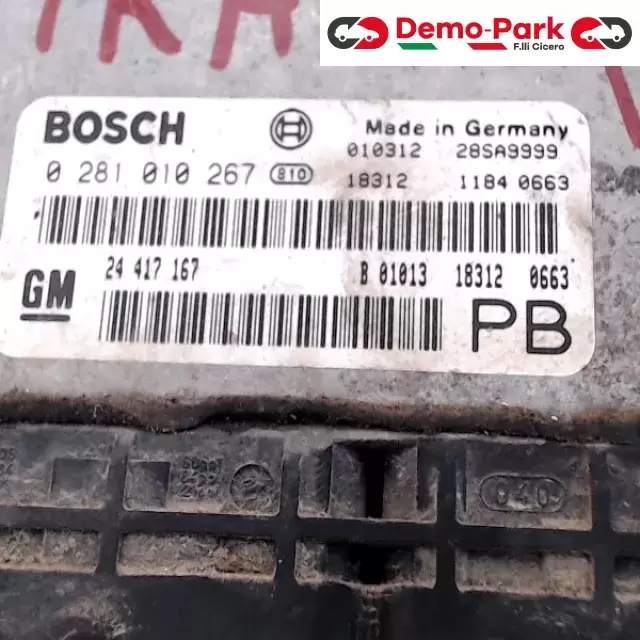 CENTRALINA MOTORE Opel ASTRA 202 TD BOSCH 0 281 010 267   24 417 167 1
