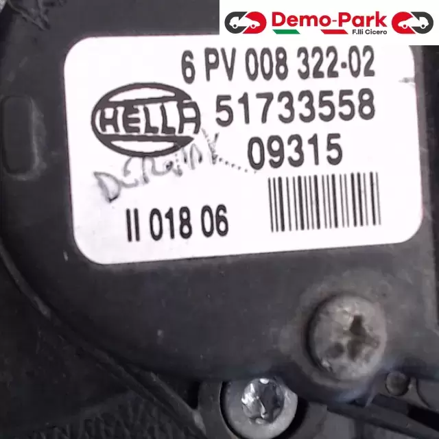 PEDALE ACCELLERATORE CROMA 51733558 Fiat CROMA - 1.9 Mjet 6PV 008 322 - 02 1