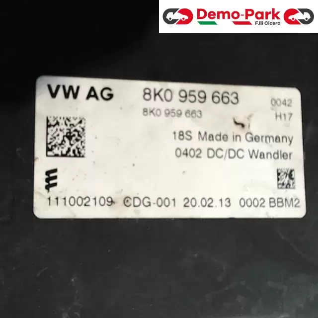 CENTRALINA START STOP Audi A4 8K0 959 663 1