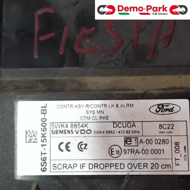 CENTRALINA CHIUSURA CENTRALIZZATA COMFORT Ford FIESTA V 6S6T15K600BL 2