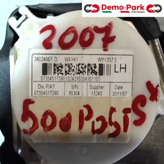 CINTURA DI SICUREZZA POST SX  Fiat 500 1.2 7354517390 2