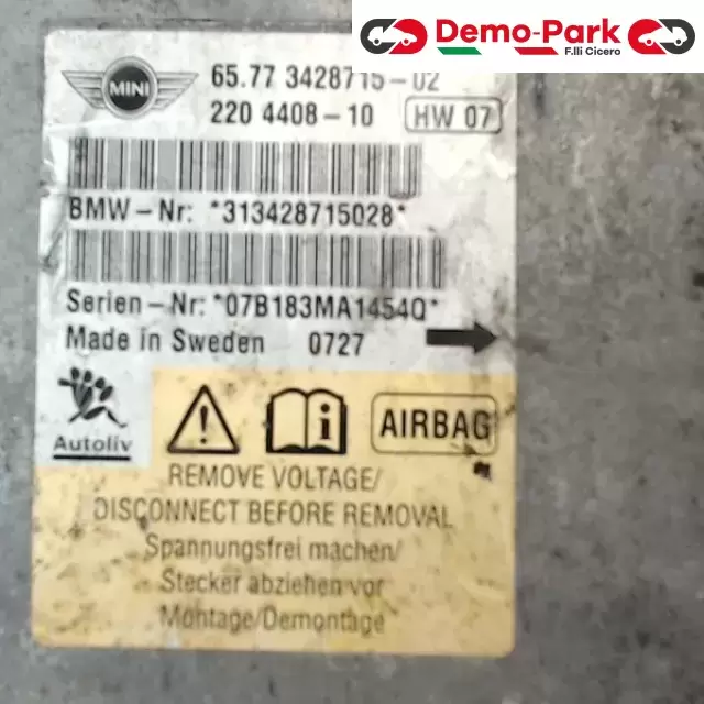 CENTRALINA AIRBAG Mini COOPER R56 65.77 3428715-02  220 4408-10 2