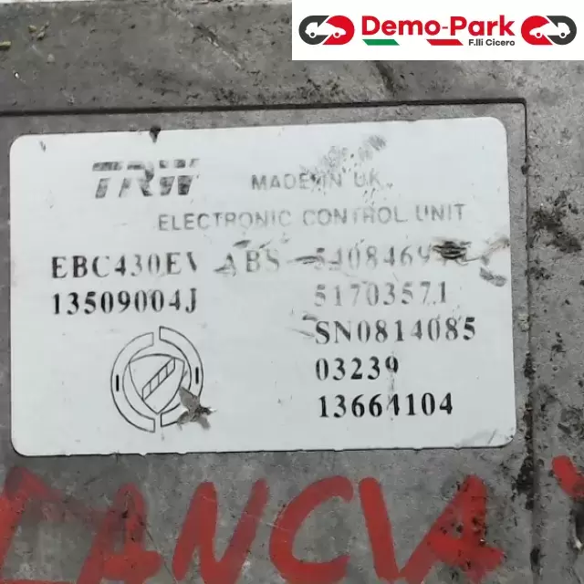 GRUPPO ABS LANCIA YPSILON  Lancia YPSILON 13664104 3