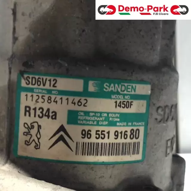 COMPRESSORE CITROEN C3 1.4 HDI  CitroЁn C3  1.4 HDI 9655191680 3