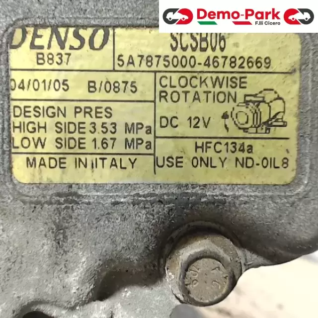 COMPRESSORE FIAT IDEA 1.4 B  Fiat IDEA 1.4 SCSB06 2