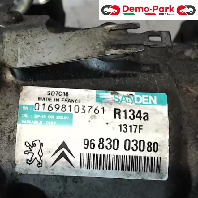 COMPRESSORE PEUGEOT 407 1.6 HDI Peugeot 407 - 1.6 HDI 9683003080 2