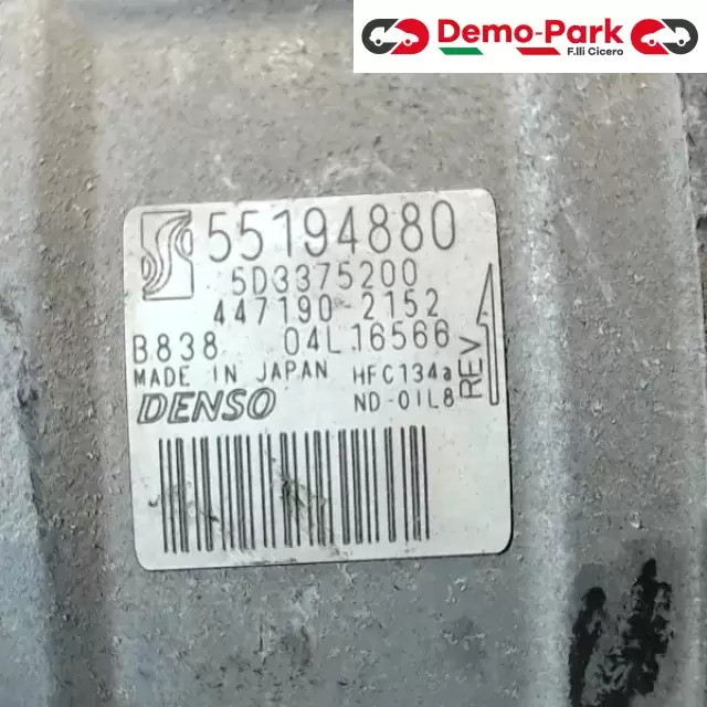 COMPRESSORE FIAT G. PUNTO EVO 1.2 B Fiat GRANDE PUNTO EVO 1.2 55194880 2