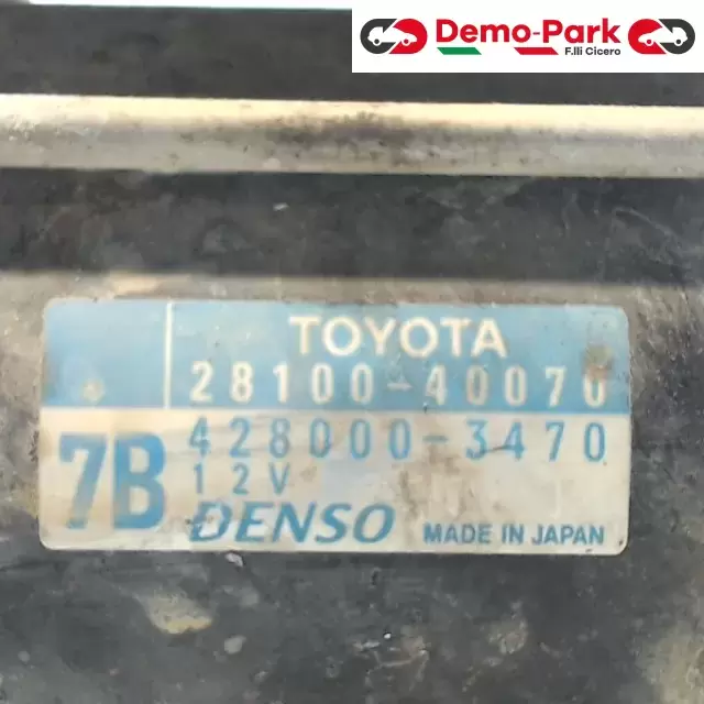 MOTORINO TOYOTA YARIS 1.0 3 CIL. Toyota YARIS - 1.0 28100-40070 2