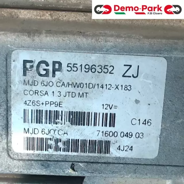 CENTRALINA MOTORE OPEL CORSA Opel CORSA 55196352 2