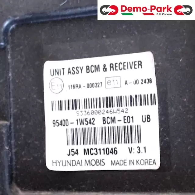 BODY COMPUTER KIA RIO Kia RIO 95400-1W542 1