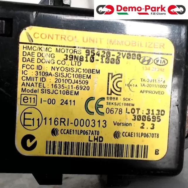 CENTRALINA IMMOBILIZZATORE KIA RIO Kia RIO 95420-2V000 1