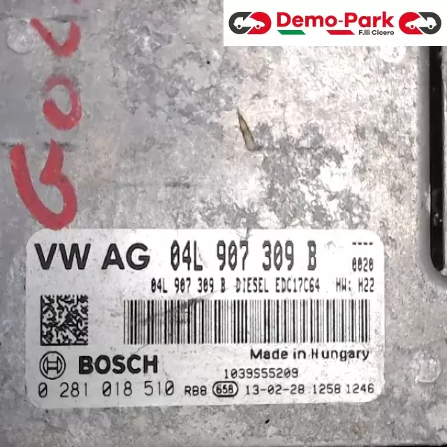 CENTRALINA MOTORE VOLKSWAGEN GOLF 7 Volkswagen GOLF 7 1.6 TDI 0281018510 1