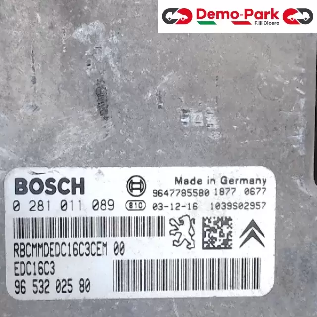 CENTRALINA MOTORE CITROEN C3 CitroЁn C3  1.4 HDI 9653202580 1