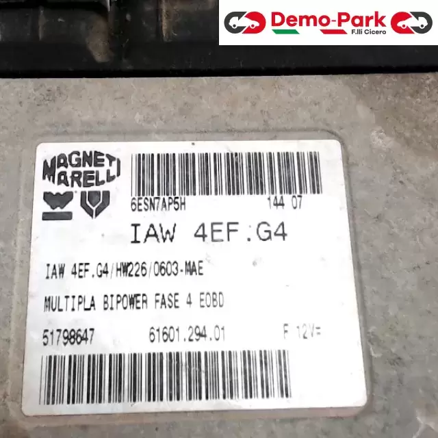 CENTRALINA MOTORE FIAT MULTIPLA  Fiat MULTIPLA - 1.6 BIPOWER IAW4EF.G4 1