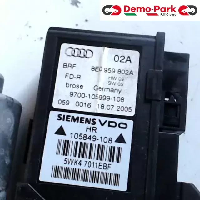 MOTORINO ALZAVETRO POST. DX AUDI A4 Audi A4  1