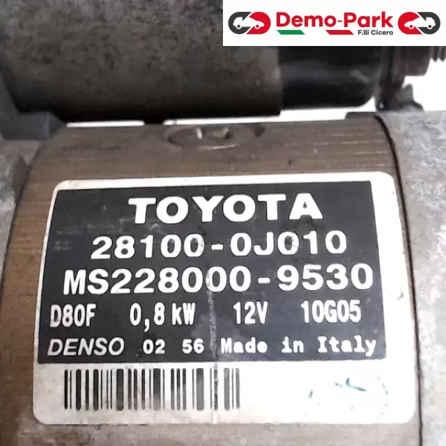 MOTORINO D'AVVIAMENTO TOYOTA YARIS Toyota YARIS - 1.0 28100-0J010 2