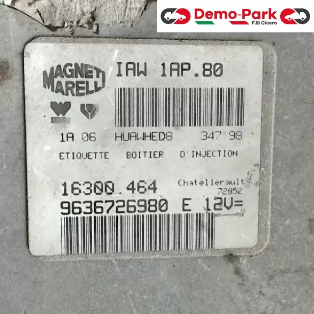 CENTRALINA MOTORE PEUGEOT 206 Peugeot 206 1.4 9636726980 1