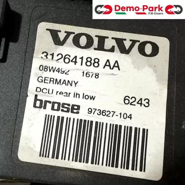 MOTORINO ALZAVETRO POST. SX VOLVO S40 Volvo S40 31264188AA 1