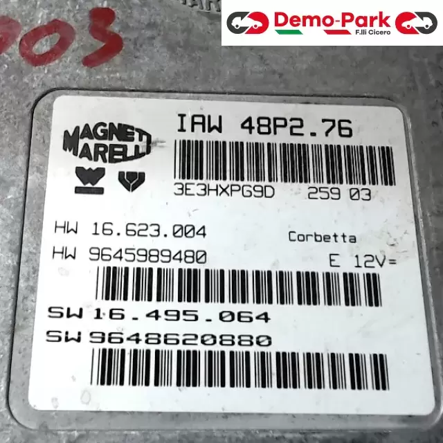 CENTRALINA MOTORE PEUGEOT 206 Peugeot 206 - 1.1 9645989480 1