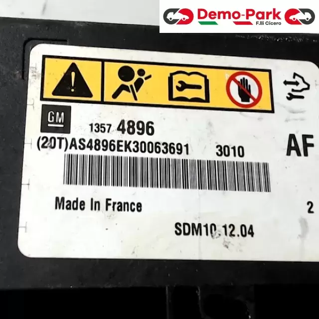 CENTRALINA AIRBAG OPEL ASTRA Opel ASTRA 13574896 1