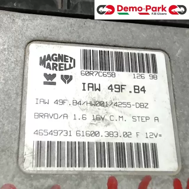 CENTRALINA MOTORE FIAT BRAVO Fiat BRAVO - 1.6 16V IAW49F.B4 1