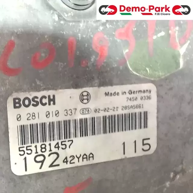 CENTRALINA MOTORE FIAT STILO  Fiat STILO - 1.9 JTD 55181457 1