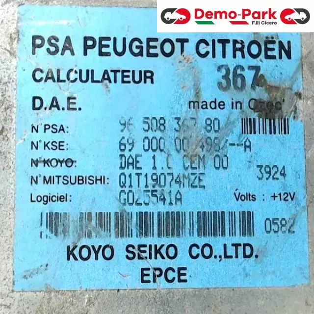 CENTRALINA SERVOSTERZO CITROEN C3  CitroЁn C3 9650836780 1