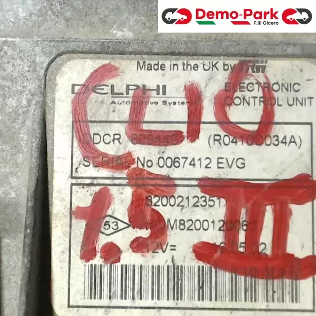 CENTRALINA MOTORE Renault CLIO 1.5 DCI 8200212351 2