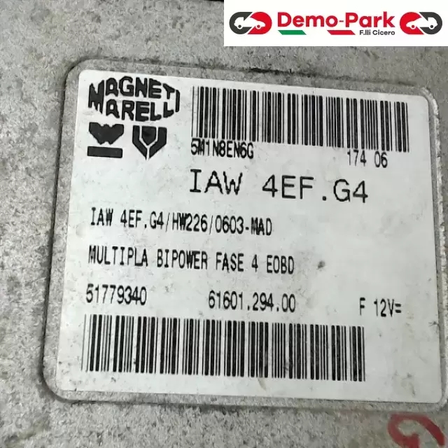 CENTRALINA MOTORE FIAT MULTIPLA Fiat MULTIPLA - 1.6 16v 51779340 1