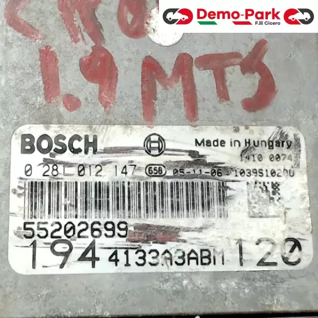 CENTRALINA MOTORE FIAT CROMA Fiat CROMA - 1.9 Mjet 55202699 1
