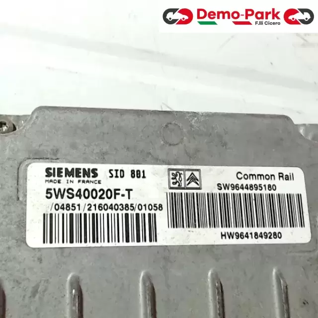 CENTRALINA MOTORE PEUGEOT 307  Peugeot 307 - 2.0 HDI 5WS40020F-T 1