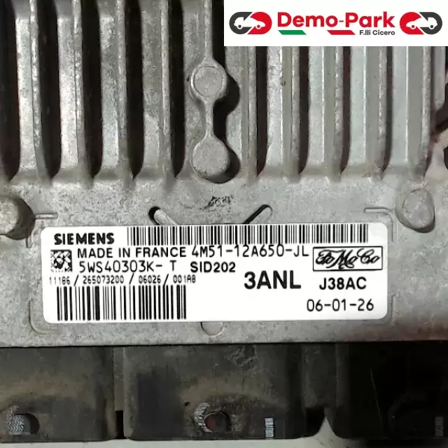 CENTRALINA MOTORE FORD C-MAX Ford C-MAX 4M51-12A650-JL 1