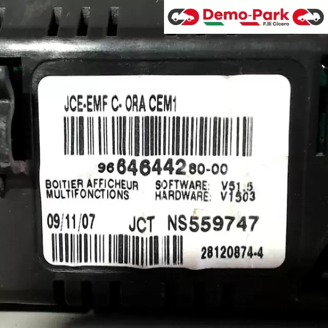 DISPLAY CENTRALE PEUGEOT 308 Peugeot 308 9664644280-00 2