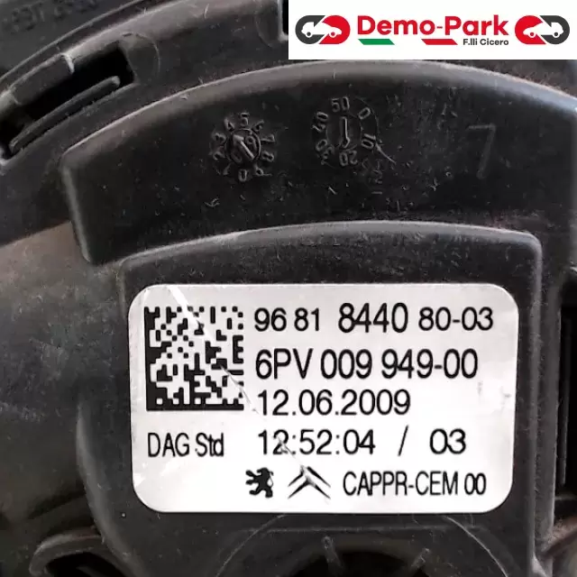 PEDALE ACCELERATORE PEUGEOT 308 Peugeot 308 - 1.6 HDI 9681844080-03 1