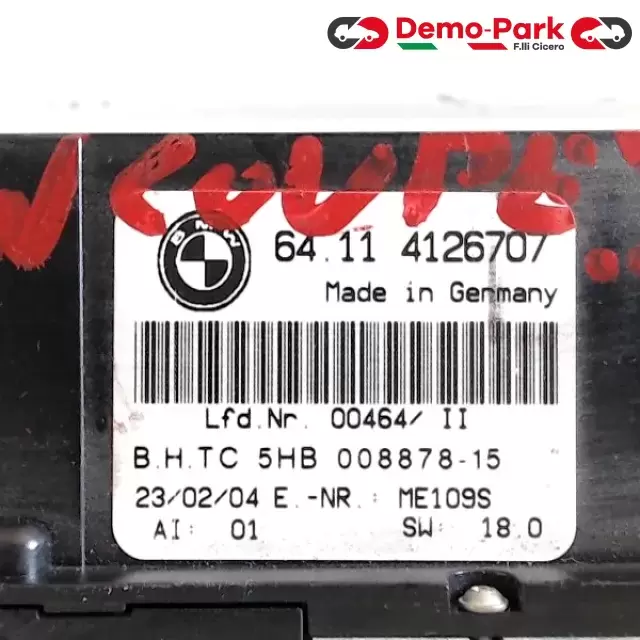 COMANDO CLIMA BMW E46 Bmw 320 - E46 64.11 4126707 1