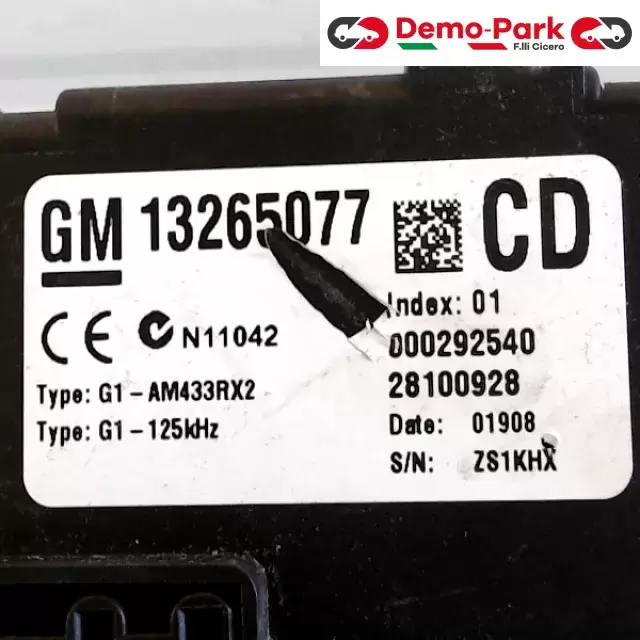 BODY COMPUTER OPEL CORSA D Opel CORSA D 13265077 2