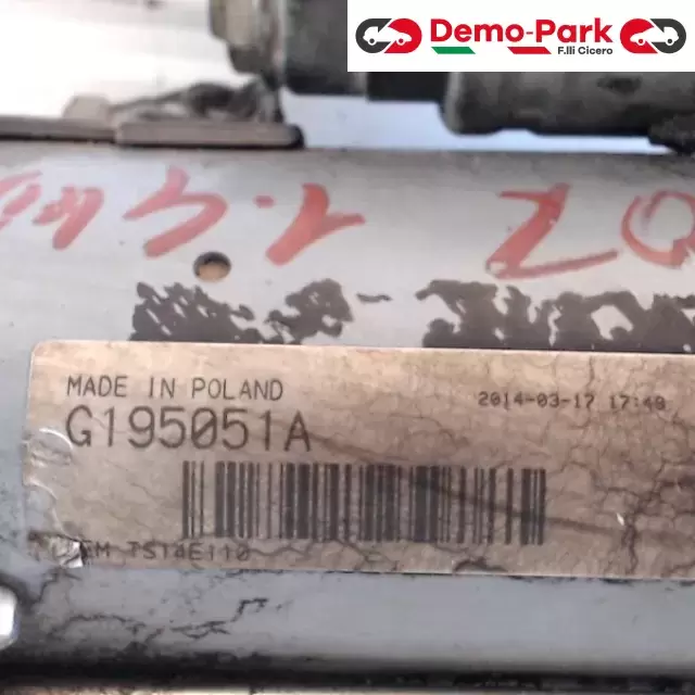 MOTORINO D'AVVIAMENTO PEUGEOT 307 1.4HDI Peugeot 307 1.4 HDI G195051A 2