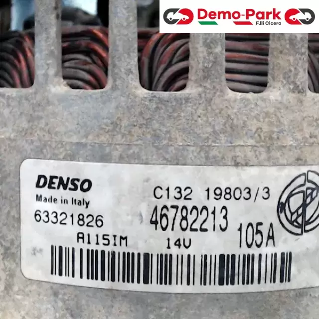 ALTERNATORE PUNTO 188 1.9 JTD Fiat PUNTO 188 - 1.9 JTD 46782213   105A 0