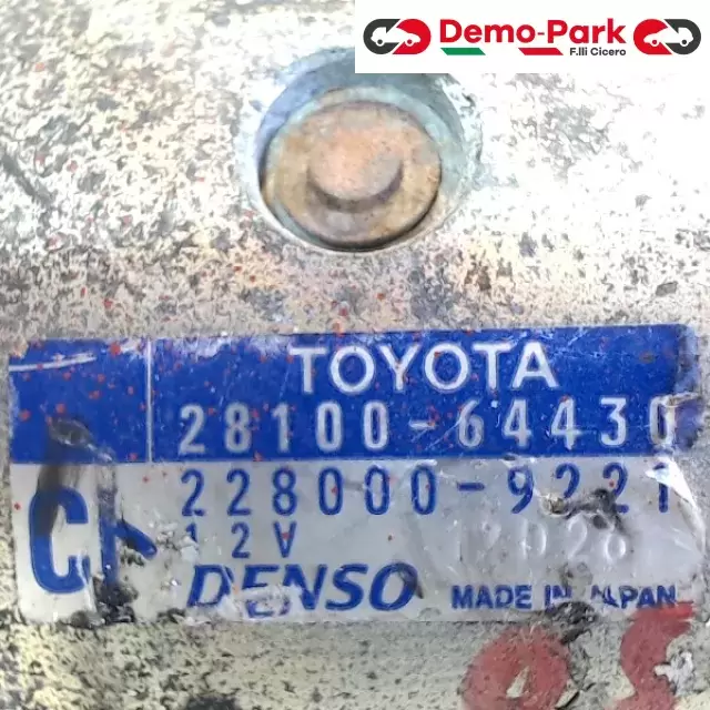 MOTORINO D'AVVIAMENTO TOYOTA AVENSIS VERSO Toyota AVENSIS VERSO 28100-64430 2