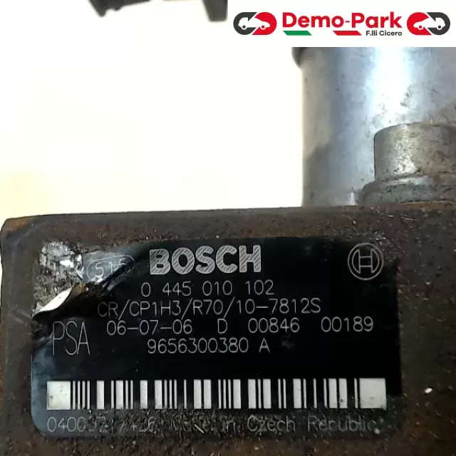 POMPA INIEZIONE BOSCH PEUGEOT 207 1.4 HDI Peugeot 207 - 1.4 HDI 0 445 010 102 3