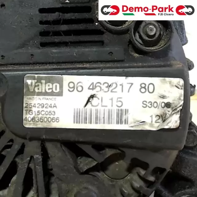 ALTERNATORE PEUGEOT 207 1.4 HDI 150A Peugeot 207 - 1.4 HDI 9646321780  3