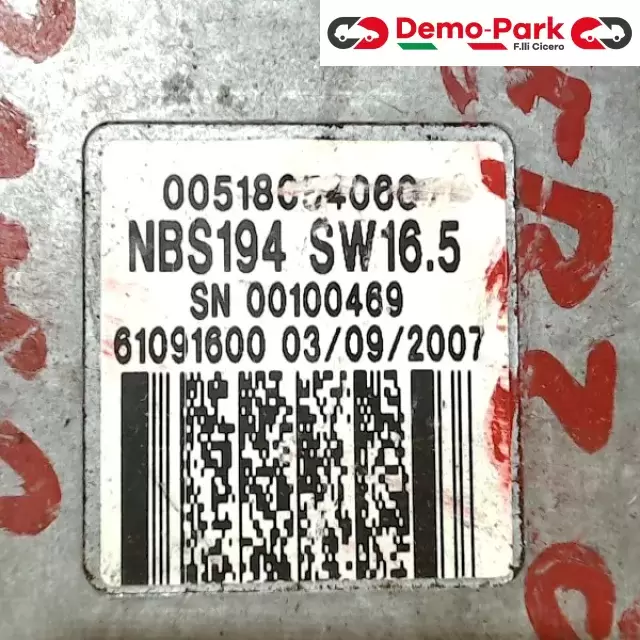CENTRALINA BLOCCASTERZO  Fiat CROMA 1.9 MJET 61091600  00518054060 1