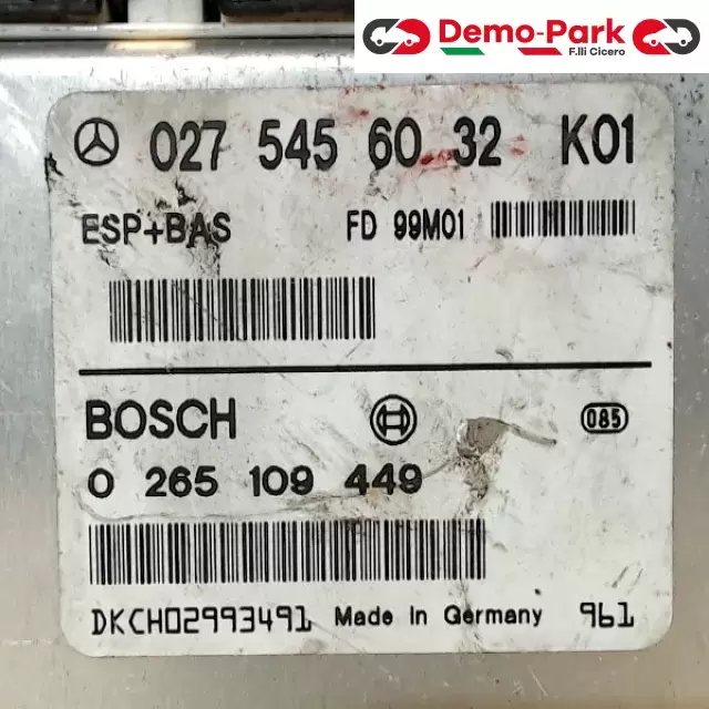CENTRALINA ESP Mercedes-benz CLASSE A 170 CDI 0265109449  0275456032 K01 1
