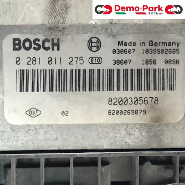 CENTRALINA MOTORE Renault MEGANE II 1.9 DCI 0 281 011 275  8200305678 1