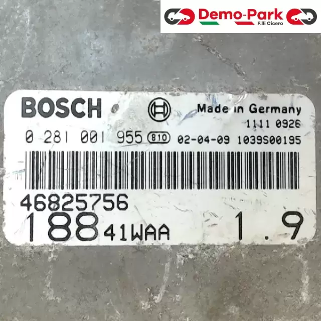 CENTRALINA MOTORE Fiat PUNTO 1.9 JTD - 188 46825756 1