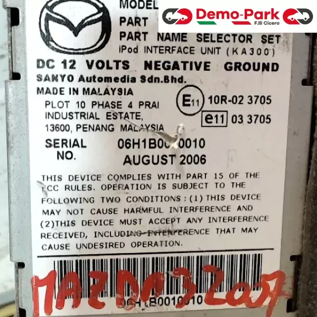 INTERFACCIA IPOD Mazda 3 14797900 1